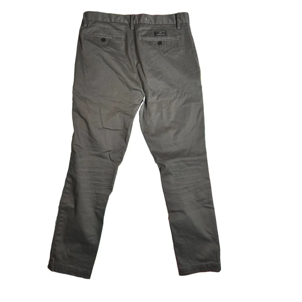 Banana Republic New Anthracite Fulton Skinny Rapid Movement Chino Pants 30x30